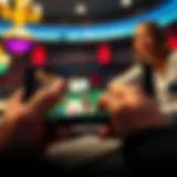 A thrilling blackjack gameplay on an Android device