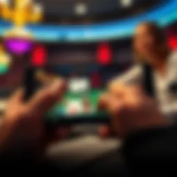 A thrilling blackjack gameplay on an Android device