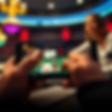 A thrilling blackjack gameplay on an Android device