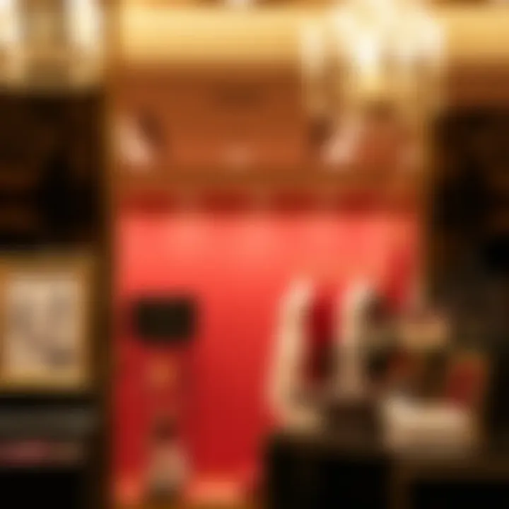 Exclusive boutique showcasing high-end fashion