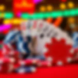 A vibrant display of casino chips and cards symbolizing gaming excitement