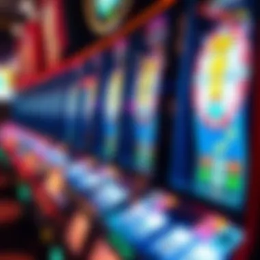 A close-up view of a modern digital slot machine interface