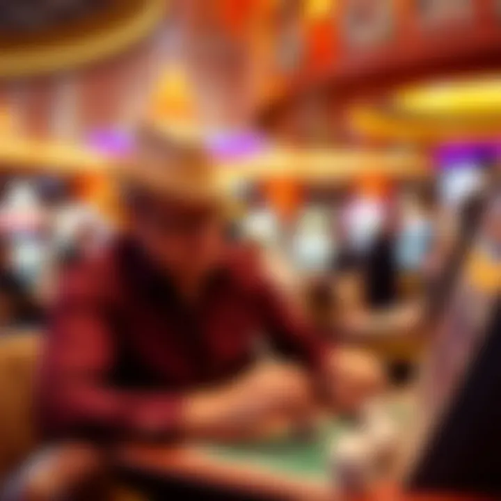 Player thoughtfully selecting Keno numbers