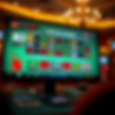 Strategic gaming elements displayed on a digital screen