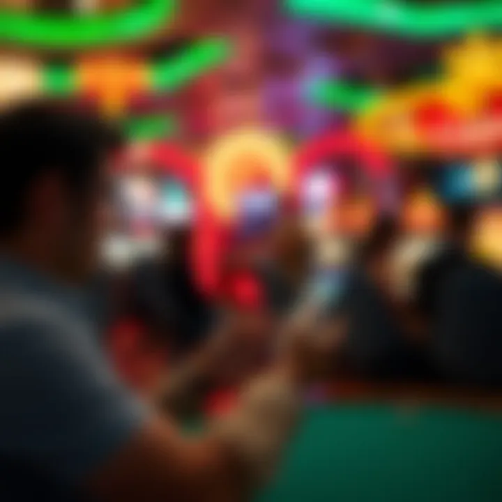 User enjoying casino games on a mobile device