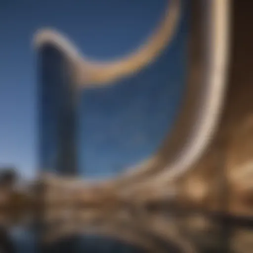 The stunning architecture of the Aria Resort and Casino in Las Vegas