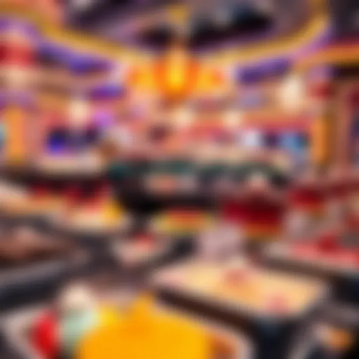 Colorful Dessert Display at Las Vegas Buffets A colorful display of desserts at a Las Vegas buffet