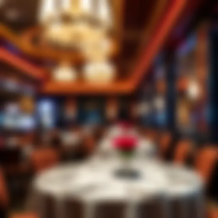 Elegant Dining Ambiance of Vegas Buffets An elegant dining setting showcasing the ambiance of a hotel buffet