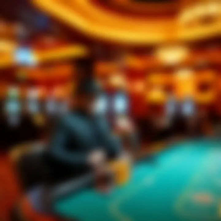 An inspiring environment depicting dedication in a casino