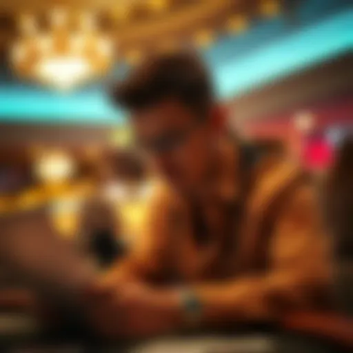 A focused individual analyzing casino statistics
