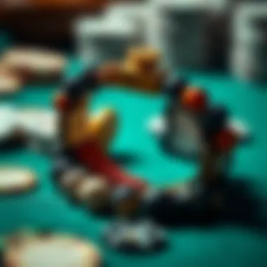 A close-up of diverse materials used in creating blackjack bracelets