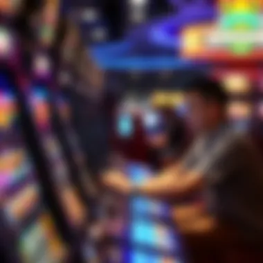 Player interaction with a Konami machine demonstrating engagement