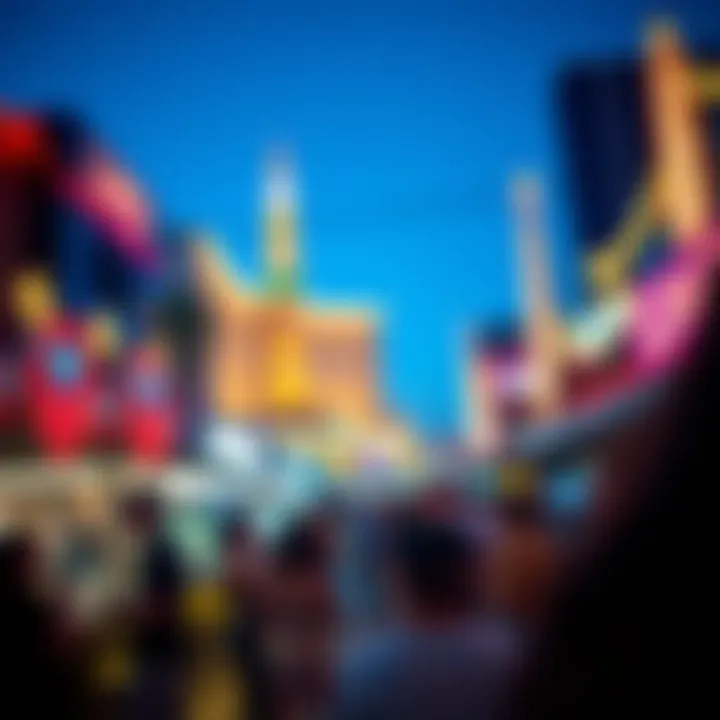 A lively event taking place at LINQ Promenade illustrating the entertainment culture