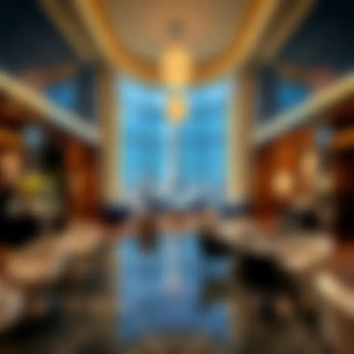 Luxury Interior of The STRAT Hotel Luxurious interior design of The STRAT Hotel showcasing modern elegance