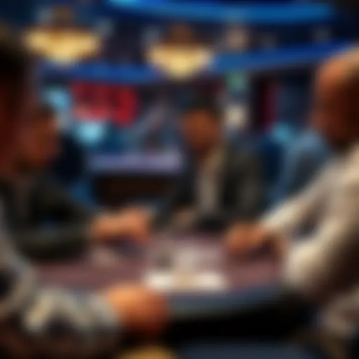 Players engaged in a game of Three Card Rummy