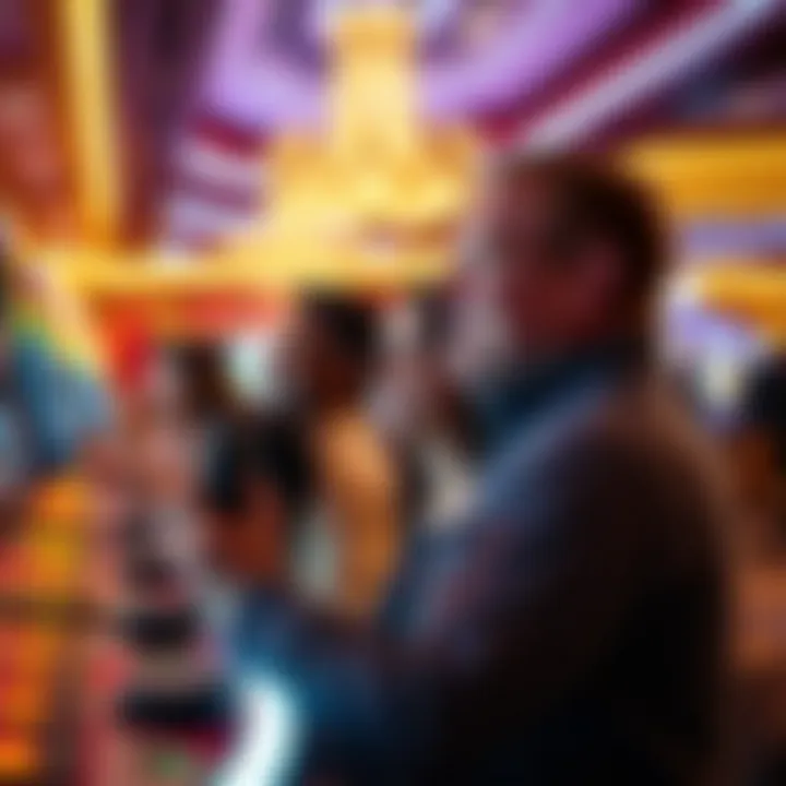 Entertainment and Visitor Engagement at Twin Arrows Visitors enjoying their time at the casino's entertainment area