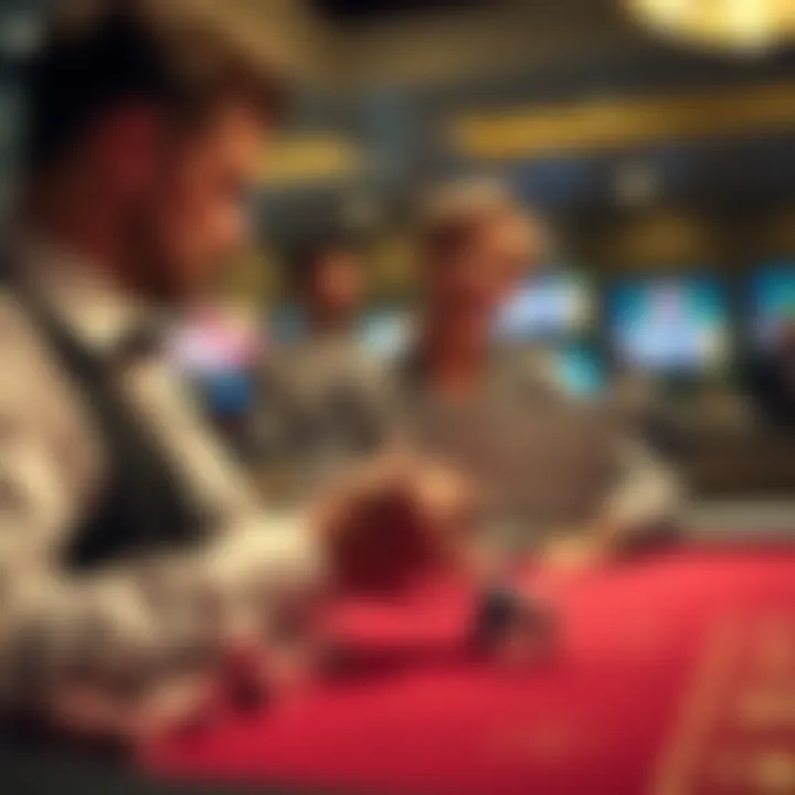 Player receiving casino check at a gaming table