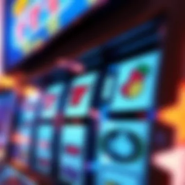 Close-up view of a slot machine displaying a winning combination
