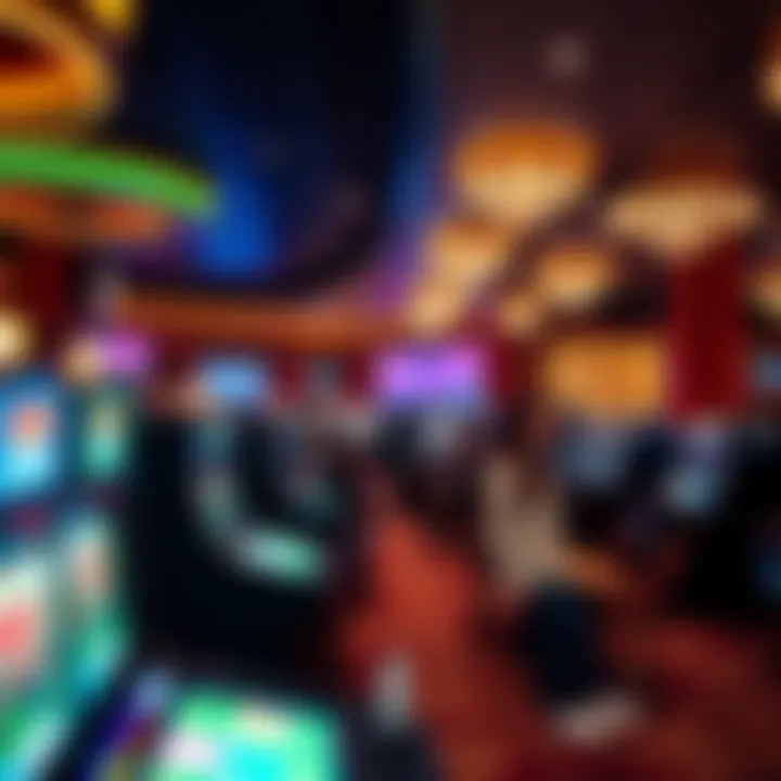 Casino floor bustling with activity during peak hours