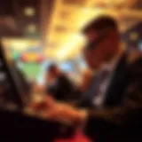 Conceptual visualization of bookmakers at work