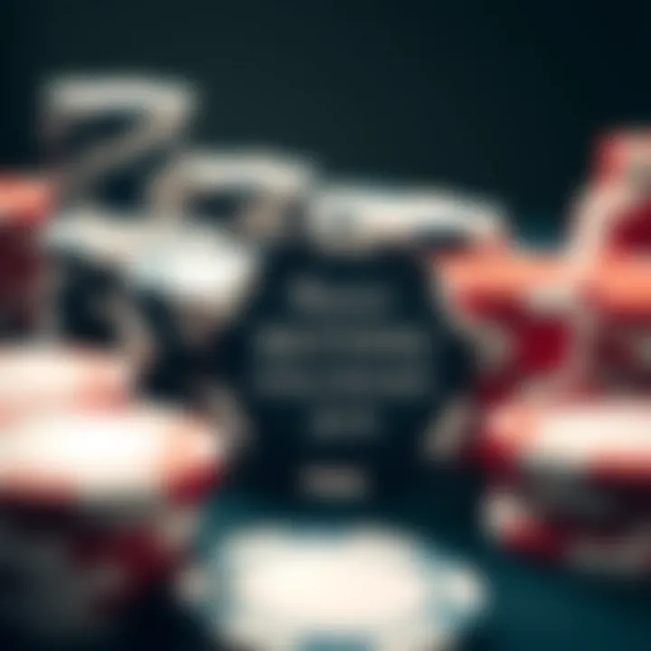 A collection of poker chips representing various betting strategies.
