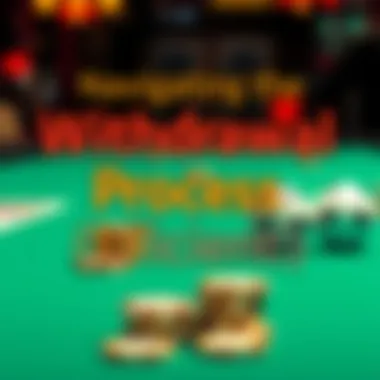 Graphic showcasing withdrawal processes for online casino winnings