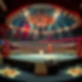 Overview of a boxing ring in Las Vegas showcasing the electric atmosphere