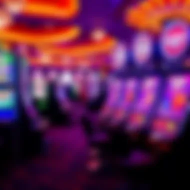 A vibrant casino environment featuring bubble craps machines
