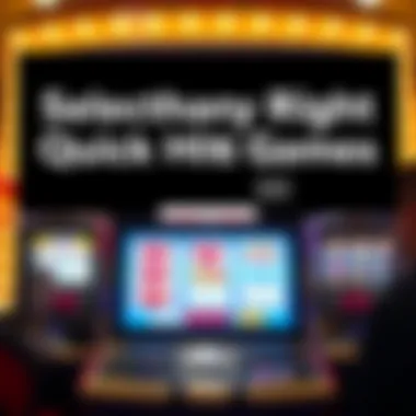 Graphic showing a variety of slot games