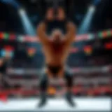 WWE match showcasing a dramatic moment