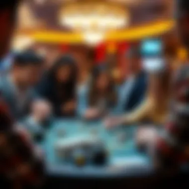 An engaging group of players immersed in a game of Yahtzee.